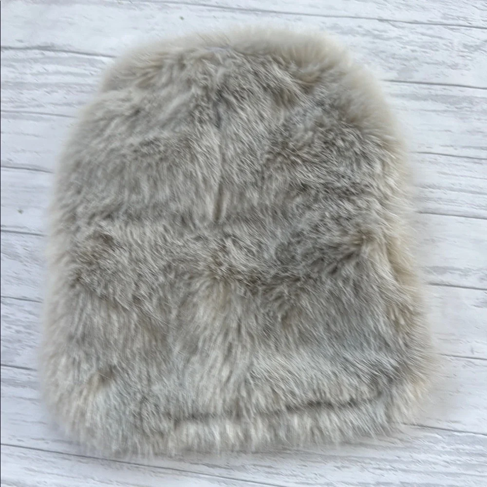 Dog Jacket Coat of Faux Fur in Light Gray, Size Small/Medium
